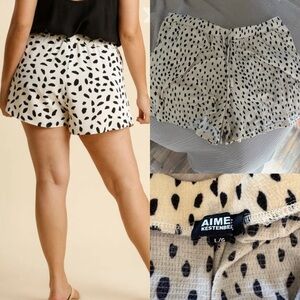 Aimee Kestenberg High Waist animal print elastic waist Shorts